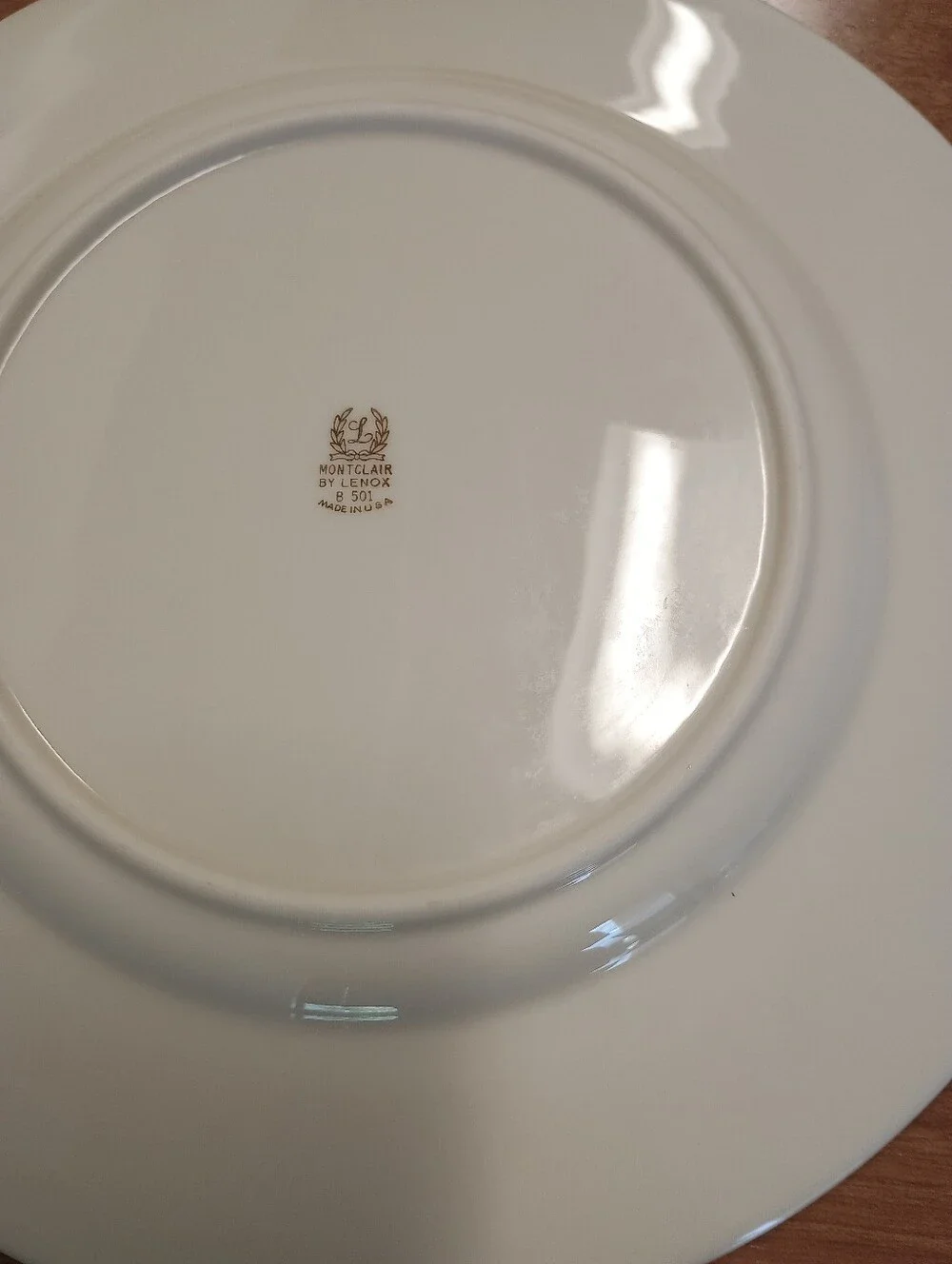 Elegant Lenox Montclair Dinner Plates with Platimum Rim - Set of 6